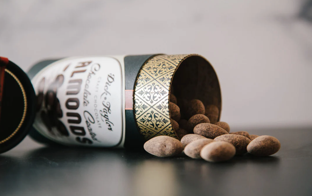 Chocolate coated almonds