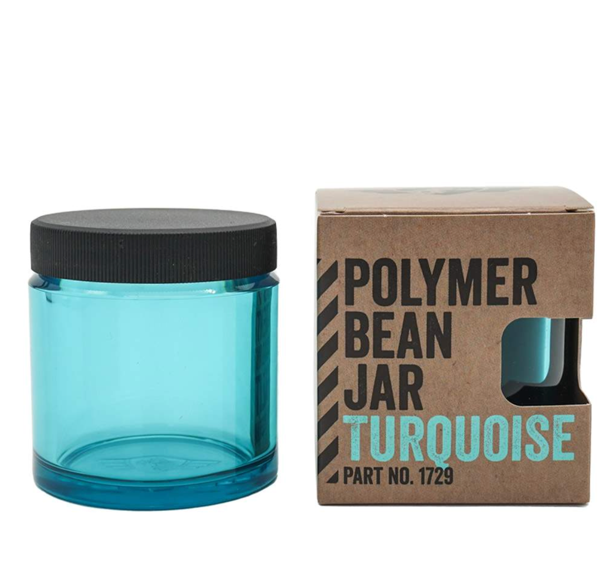 Polymer Bean jar + lid Turqouise
