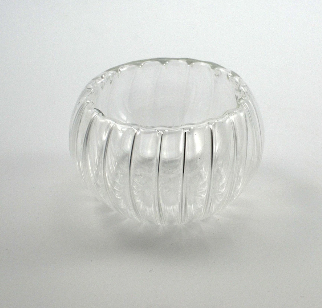 Double Walled Swirl Glass Teacup