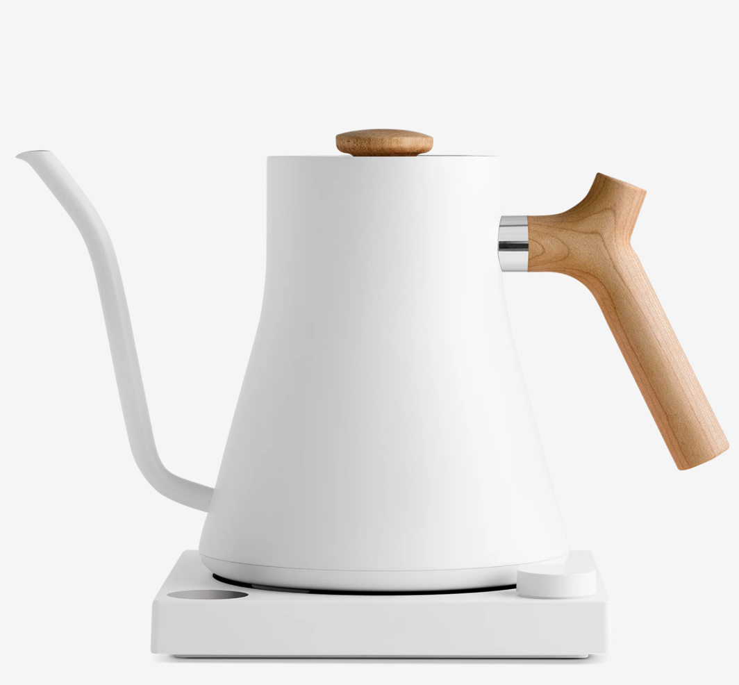Fellow Stagg EKG Electric Kettle Matte White + Maple