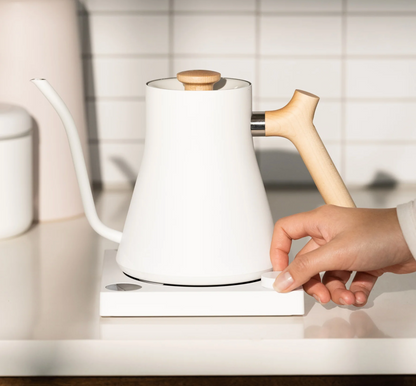Fellow Stagg EKG Electric Kettle Matte White + Maple