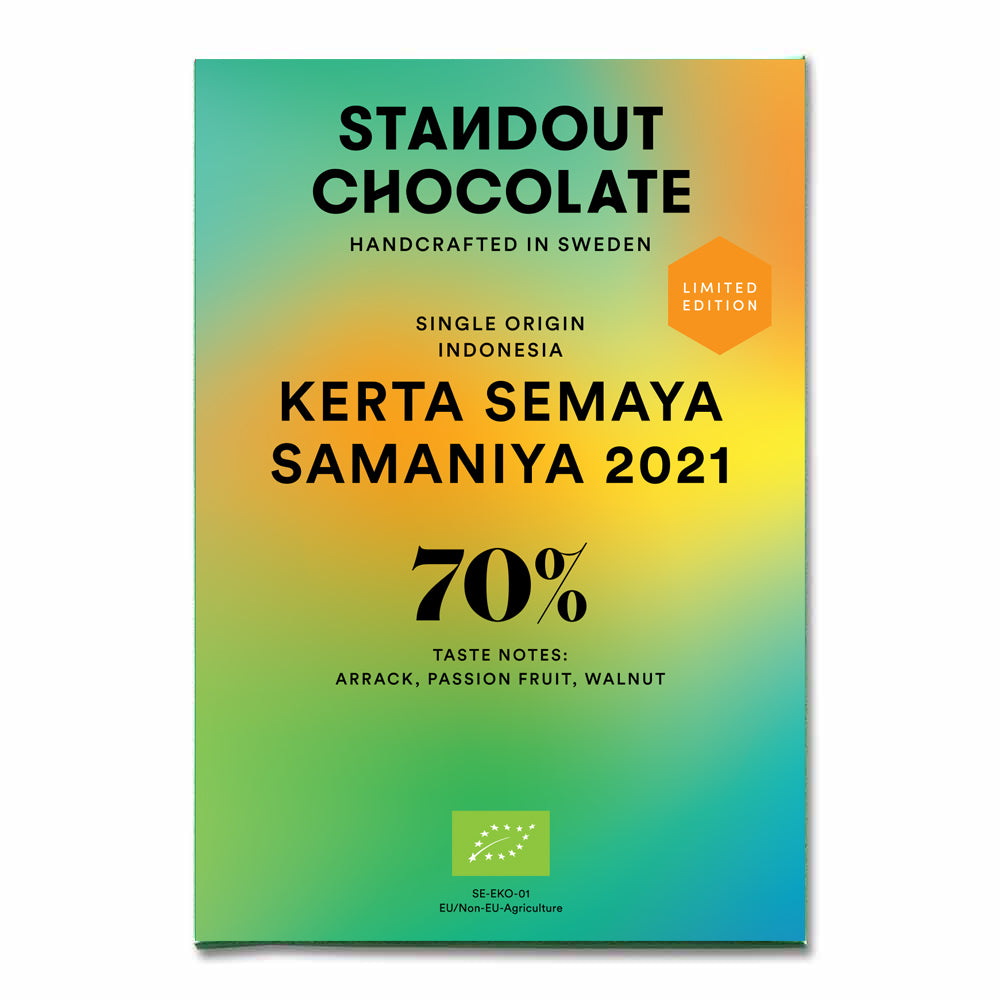 CHOCOLATE DESTACADO KERTA SEMAYA SAMANIYA 2021 70% (EDICIÓN LIMITADA), 50G