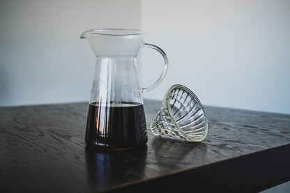 V60 GLASS POUR-OVER COFFEE MAKER