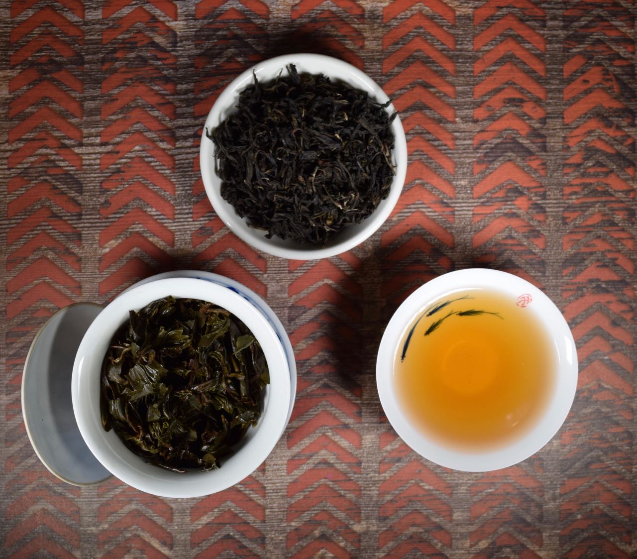 Big Red Robe, Gongfu, Oolong Tea, Whole Dry Leaf, Wet Leaf, and Infusion, Miami.Coffee